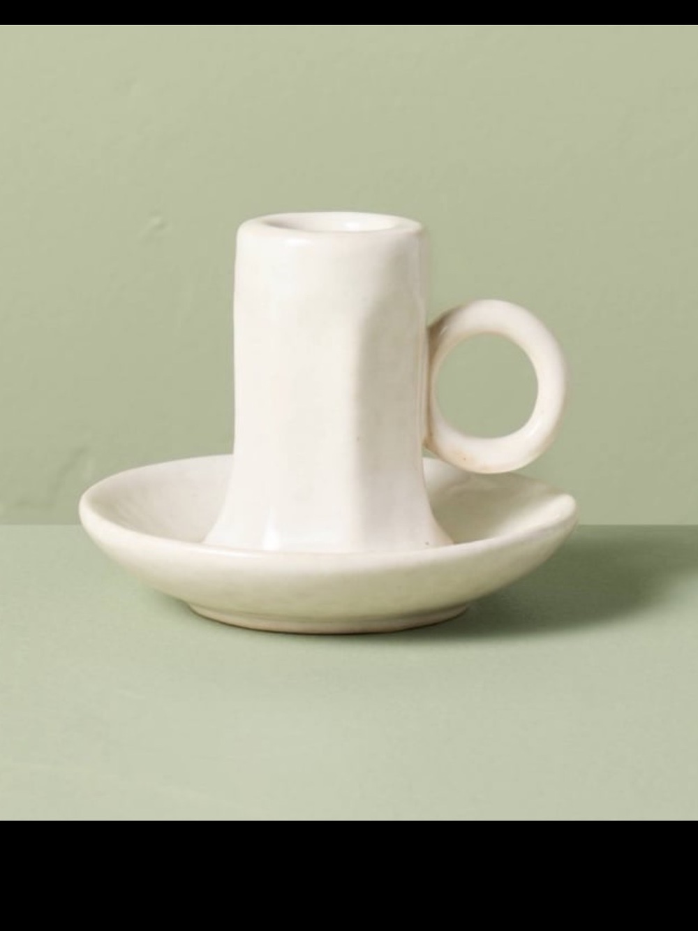 Hearth & Hand with Magnolia
3"x4" Faceted Ceramic Taper Candle
Holder Cream